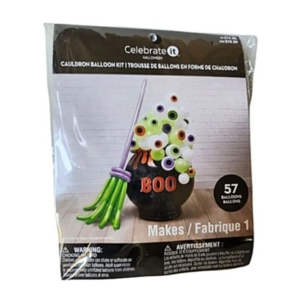 New! Halloween Cauldron Balloon Kit includes 57 Balloons